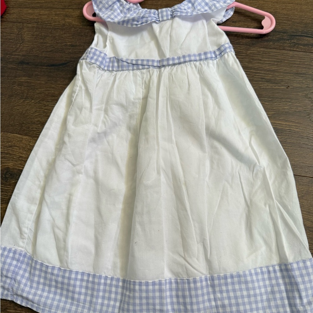 Vintage Janie and Jack gingham lavender‎ charm dress 12-18 rare htf Easter
